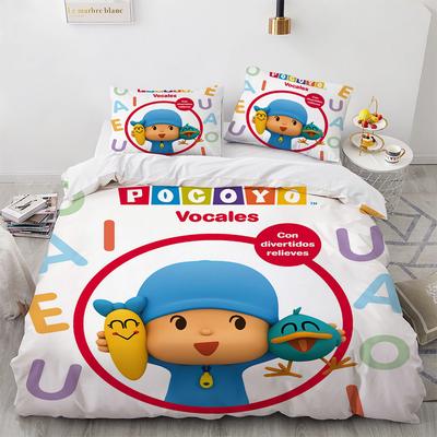 Комплект постельного белья Pocoyo 3D-принт Пододеяльник и наволочка Одеяло Пуховое одеяло Семейное украшение Дом Теплый текстиль Чехол Комплект постельного белья