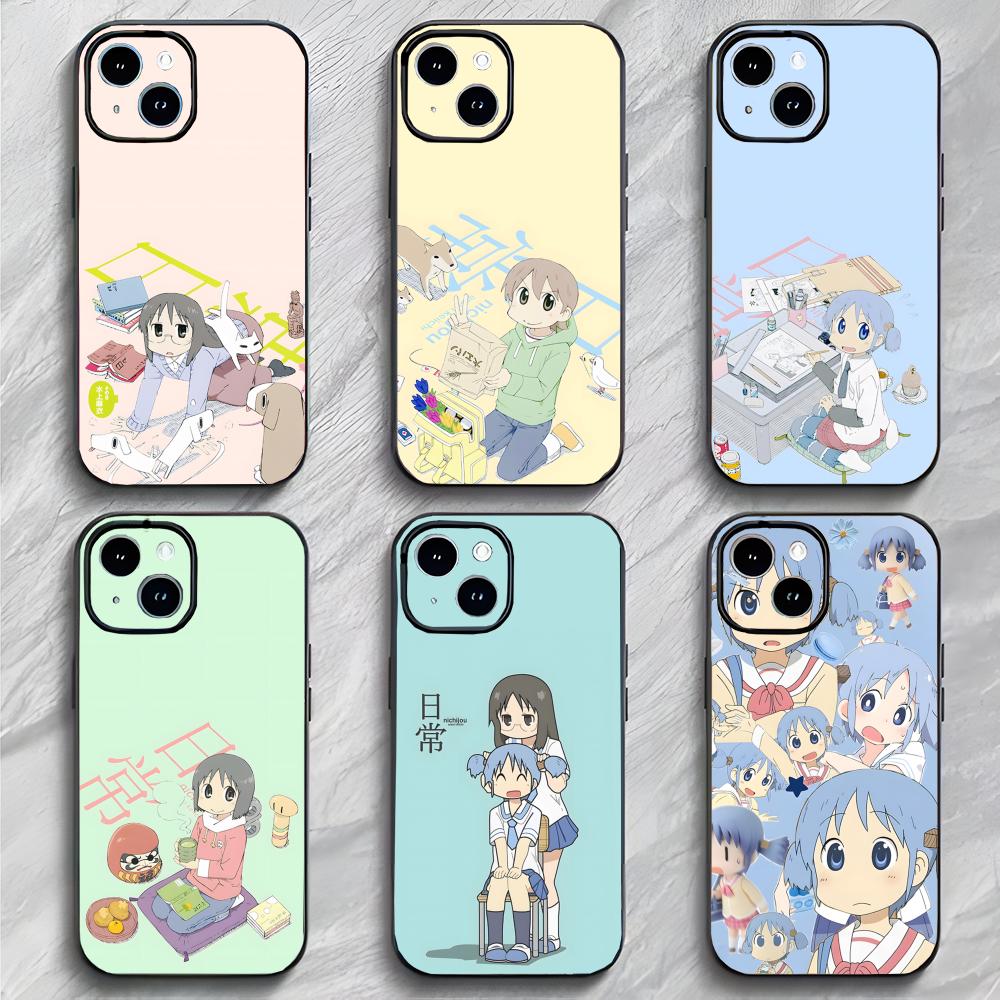 Милый забавный Slice Аниме N-Nichijou Чехол для телефона Чехол для телефона Мягкая упаковка Легкий Для iPhone17 16 15 14 13ProMax