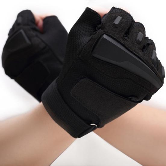 1 пара износостойких тактических перчаток из полиэфирного волокна с половиной пальца, защита от ударов, спортивные перчатки, аксессуары для фитнеса