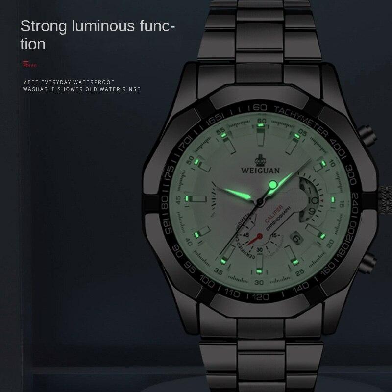 Men's Calendar Waterproof Luminous Non-mechanical Watch Large Dial Automatic Movement Watchjavascript: