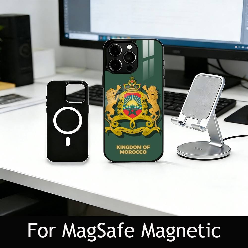 M-Morocco F-Flag Phone Case For iPhone17,16,15,14,13,12,11 Plus,Pro Magnetic with Magsafe Wireless Charging