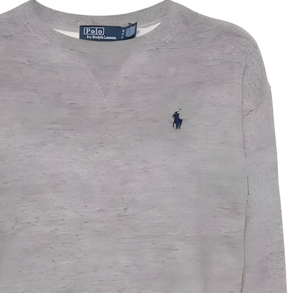Polo Ralph Lauren Пуловер с круглым вырезом и принтом логотипа, с длинным рукавом, женский свитшот, серый 211943006-004