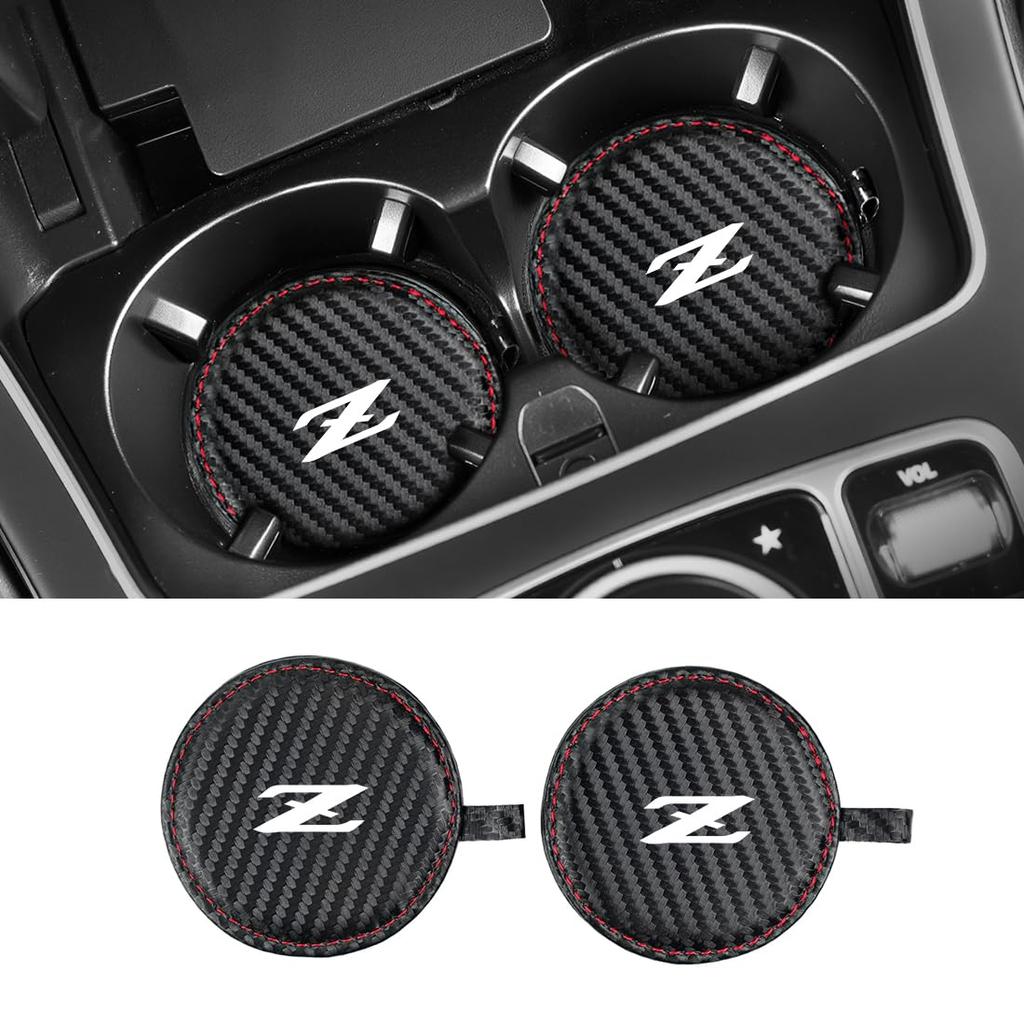 Совместимый с Fairlady Z Автомобильный держатель для напитков с защитой от перегрева FAIRLADY Z Z34 Z33 NISMO Защита от шума Водонепроницаемый и устойчивый к пятнам Автомобильная подставка под стакан с защитой от вибрации 2 шт. Z
