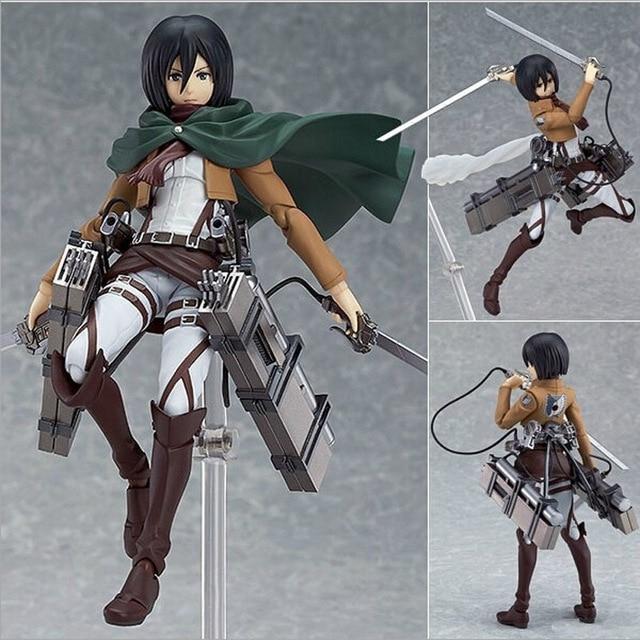 35cm Attack On Titan Anime Figure Levi Ackmen Action Figure Shingeki No Kyojin Ackmen Figurine Eren Mikasa Ackerman Figure Doll
