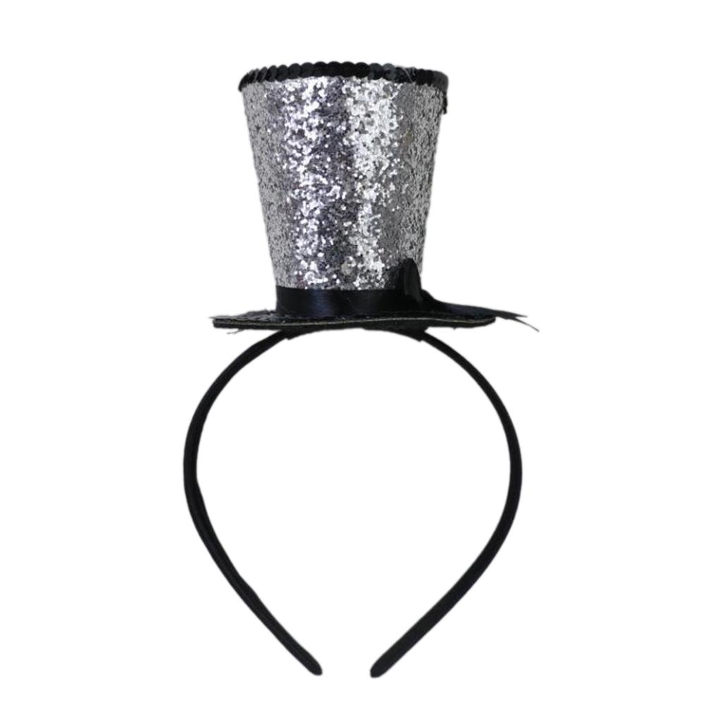 Kids Vintage Fascinator Top Hat Exquisite Glitter for Tea Party Children Costume Pillbox Hat Headwear for