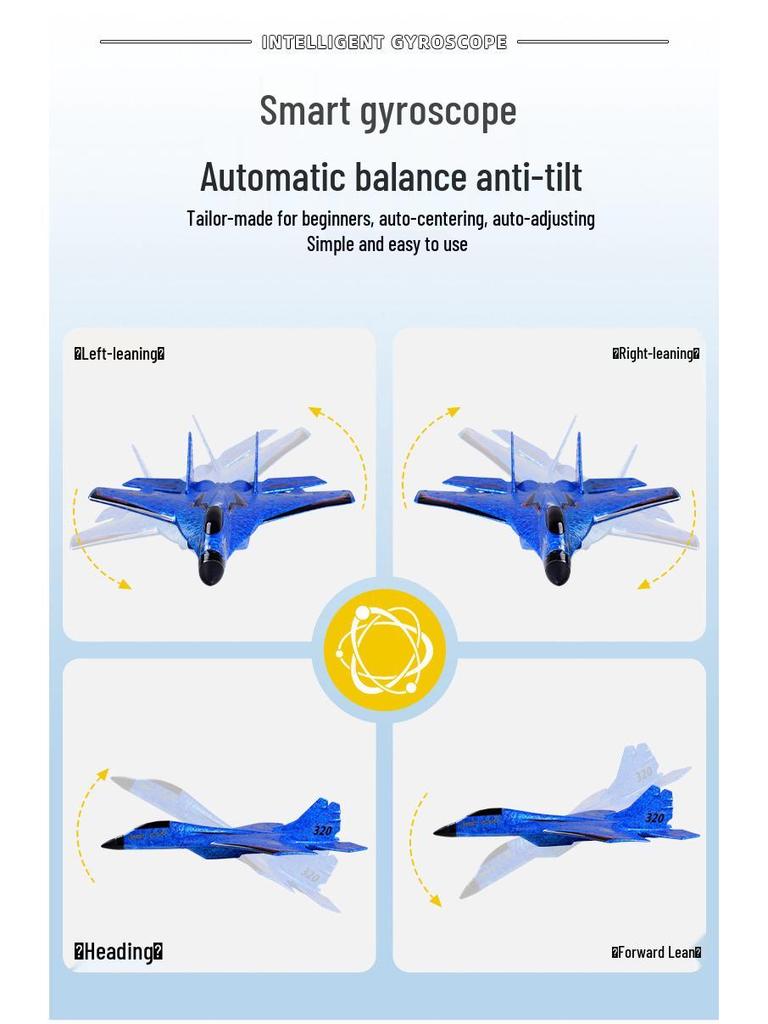 ZY-320 Remote Control Two-Channel Foam Glider Airplane Model for Kids