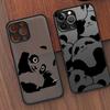 Милый мультяшный чехол-панда для iPhone 16 15 14 13 12 11 Pro Max Mini X XS XR SE 7 8 Plus Ударопрочный матовый твердый чехол Fundas