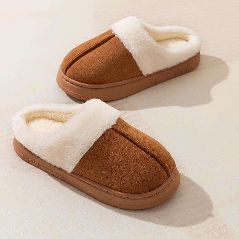 Модные Пушистые Зимние Тапочки Для Женщин Удобные Теплые Меховые Пушистые Домашние Туфли Женские Комнатные На Толстой Подошве Плюшевые Шлепанцы Женские