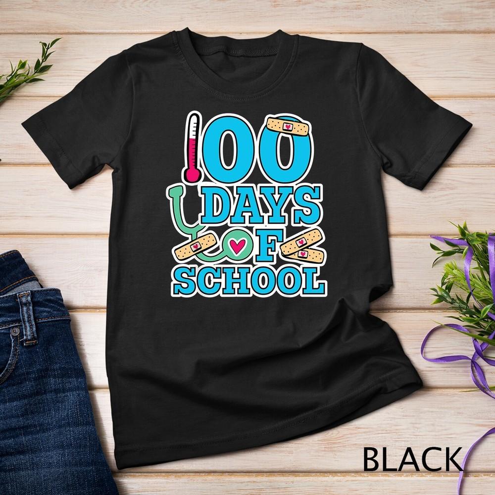 School Nurse 100 Days of School T-Shirt Unisex T-shirt