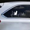 2 шт. Автомобильная наклейка Домашний кот Сердцебиение Линия жизни Креативная Грузовик Автомобили Мотоциклы Внешние Аксессуары