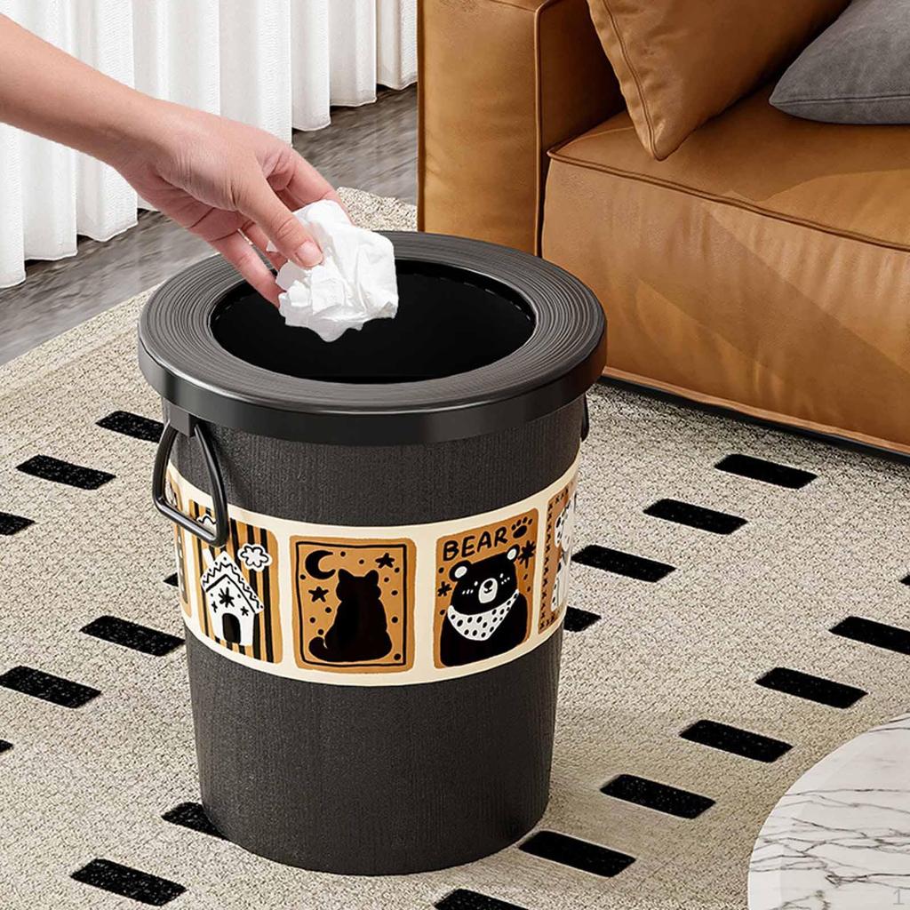 Trash Can Without Lid Paper Basket Minimalist Versatile Elegant Wastebasket Waste Bin for Indoor