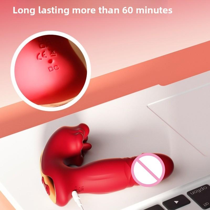 Толкающий дилдо, вибратор для языка, управление через приложение, носимый, стимулятор клитора, влагалища, точки G, массажер для сосков, анальный, женский мастурбатор, секс-игрушка для женщин