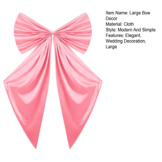 Большой розовый бант, украшение из атласной ленты, завязывающийся галстук, большой бант, подвесной фон для дня рождения, настенный декор для девичника, детского душа, свадебных принадлежностей