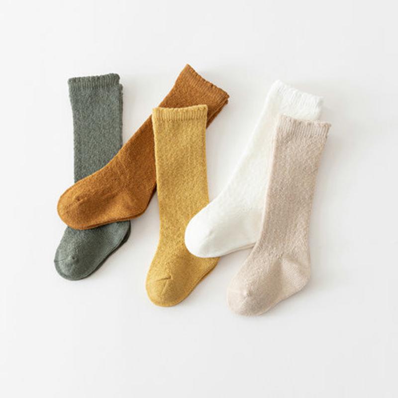 Детские сетчатые носки, однотонные детские носки средней длины