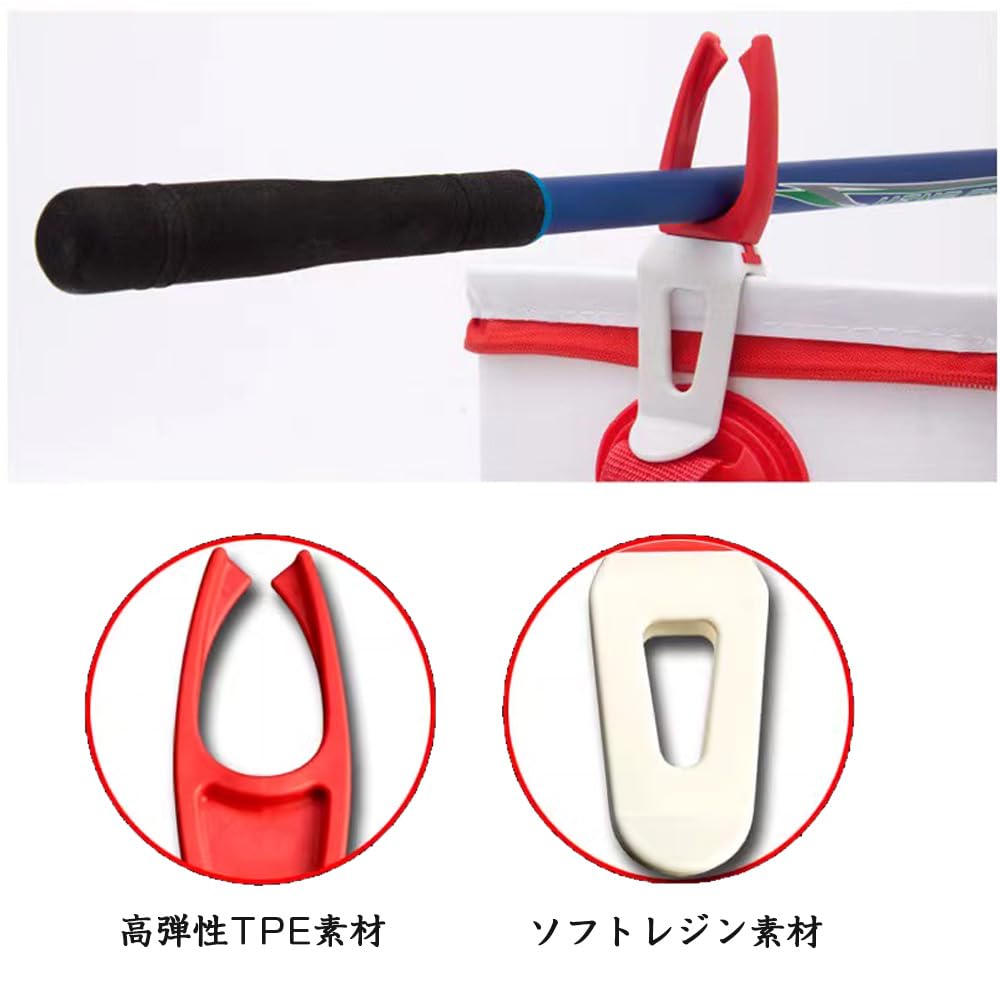 DFsucces Держатель удилища, Автомобиль, Лодка, Поясной, Рыболовный пояс, Держатель удилища, Ведро, Удочка, Рыболовное снаряжение, 2 штуки (красный)