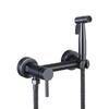 1Set 304 Stainless Steel Bathtub Faucet Hot And Cold Mixing Valve With Spray Gun Tap Concealed Brushed/Black Wall Mount
