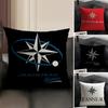 JJeanneau YYachtss Cushion Cover Natural Linen Organic Fabric DoubleSided Printing Sofa Home Decor Breathable Environmentally