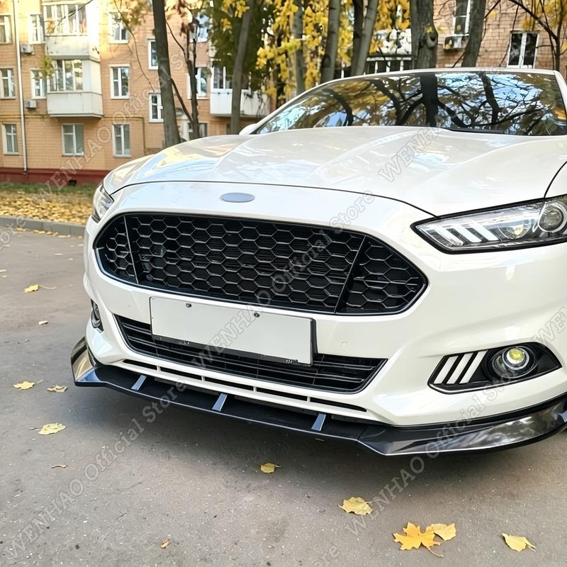 Car Front Bumper Radiator Grille For Ford Fusion Mondeo 2013-2016 Honeycomb Mesh Center Racing Grille Cover Gloss Black ABS