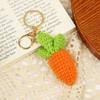 Брелок для ключей с клубникой, вязаный брелок с грушей и персиком, брелок с фруктами для женщин и девочек