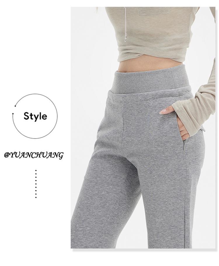 Women's 2024 Winter High-Waist Slim Fit Velvet Sweatpants