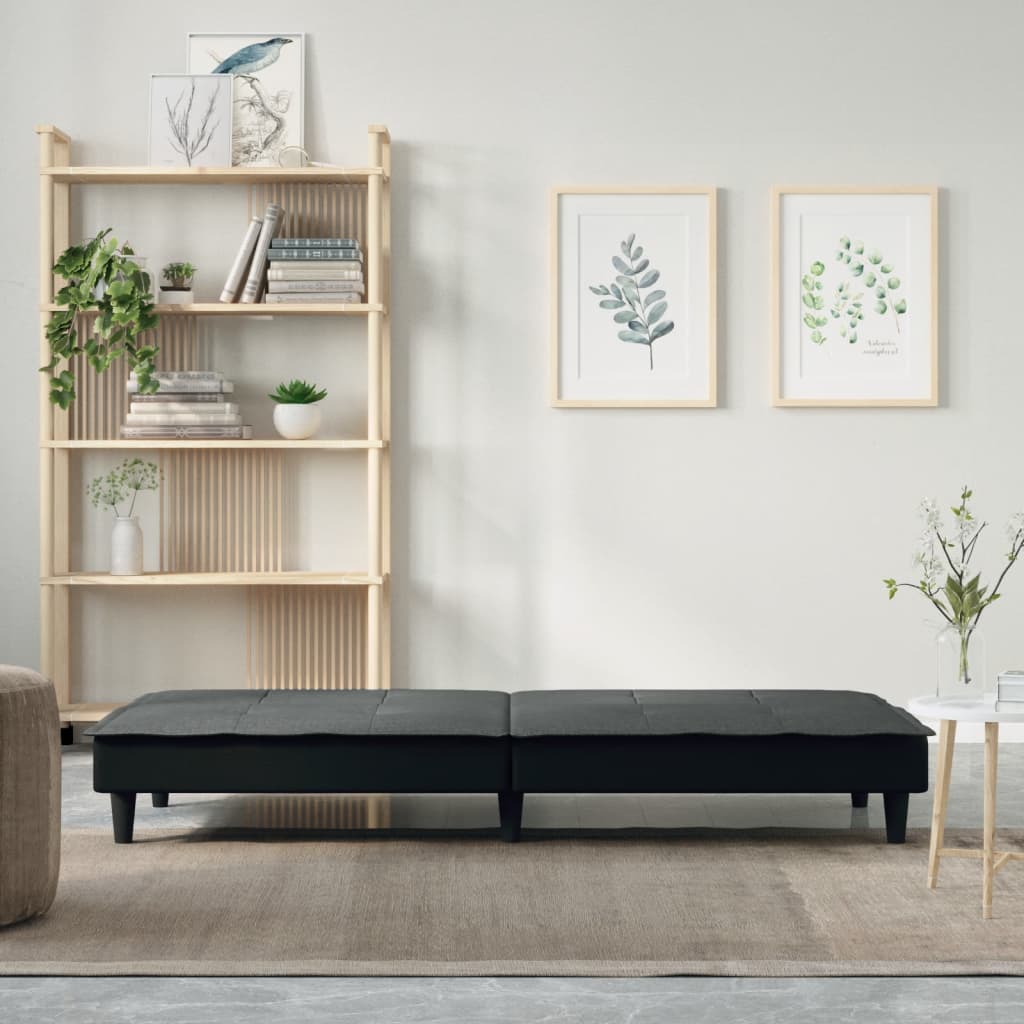 Sofa Bed Dark Gray Fabric