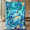 Ocean Adventure Map Theme blanket Lightweight Warm Flannel Blanket Decorative Throw Blanket for Home Decoration