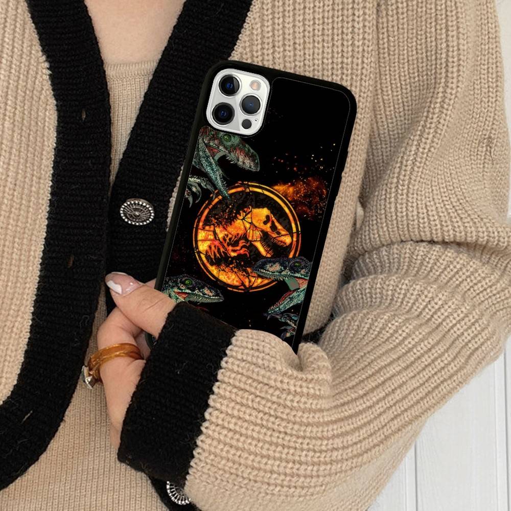 J-Jurassic Park Dinosaur World PC+TPU Phone Case For IPhone 17 16 15 14 PRO MAX 11 12 13 PLUS MINI Cover