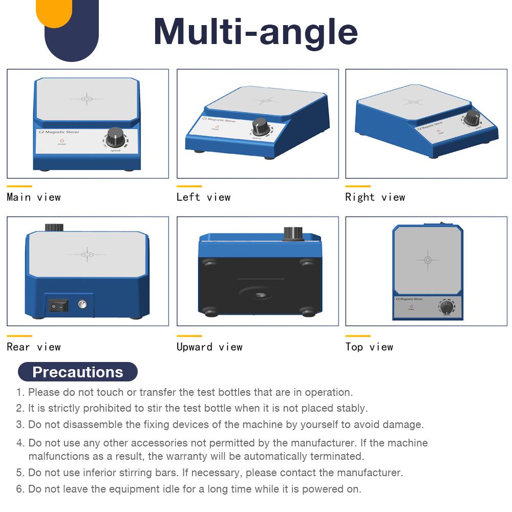 2л Мини-магнитная мешалка с мешалкой 2500 об/мин Регулируемый электронный магнитный смеситель EU US UK Штекер Лабораторная машина для перемешивания жидкостей
