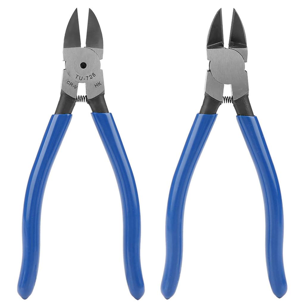 Nippers Wire Cutter Diagonal Pliers Cable Nippers 8inch Blue Diagonal Pliers Cable Nose Cutting Nippers Wire Cutter Tool