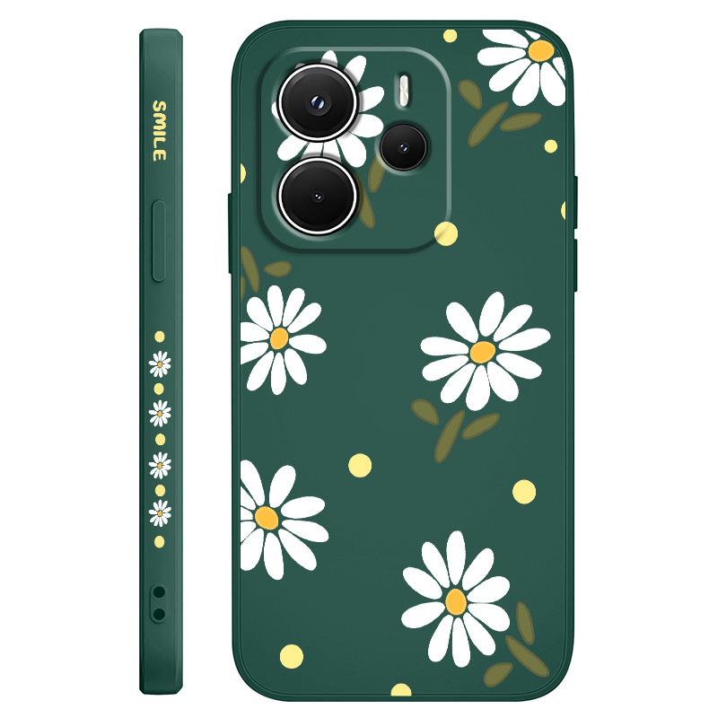 Элегантный чехол-ромашка для Samsung Galaxy A55 A35 A25 A15 5G A24 A23 A22 A32 A52 A52S A71 A72 A51 A05 4G Силиконовая крышка