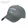 Flag of Scotland Edinburgh Unisex Adult Charcoal Washed Denim Baseball Cap Unisex Classic Vintage Cotton Dad Patriotic Trucker Hat