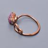 Розовый рубин Медь Заявление Гальванопластика Коктейль Друг Подарок Кольцо Ювелирные изделия V-42