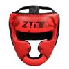 Full-Covered Boxing Helmet Muay Thai PU Leather Face Guard Training Sparring Boxing Headgear MMA Kickboxing Head