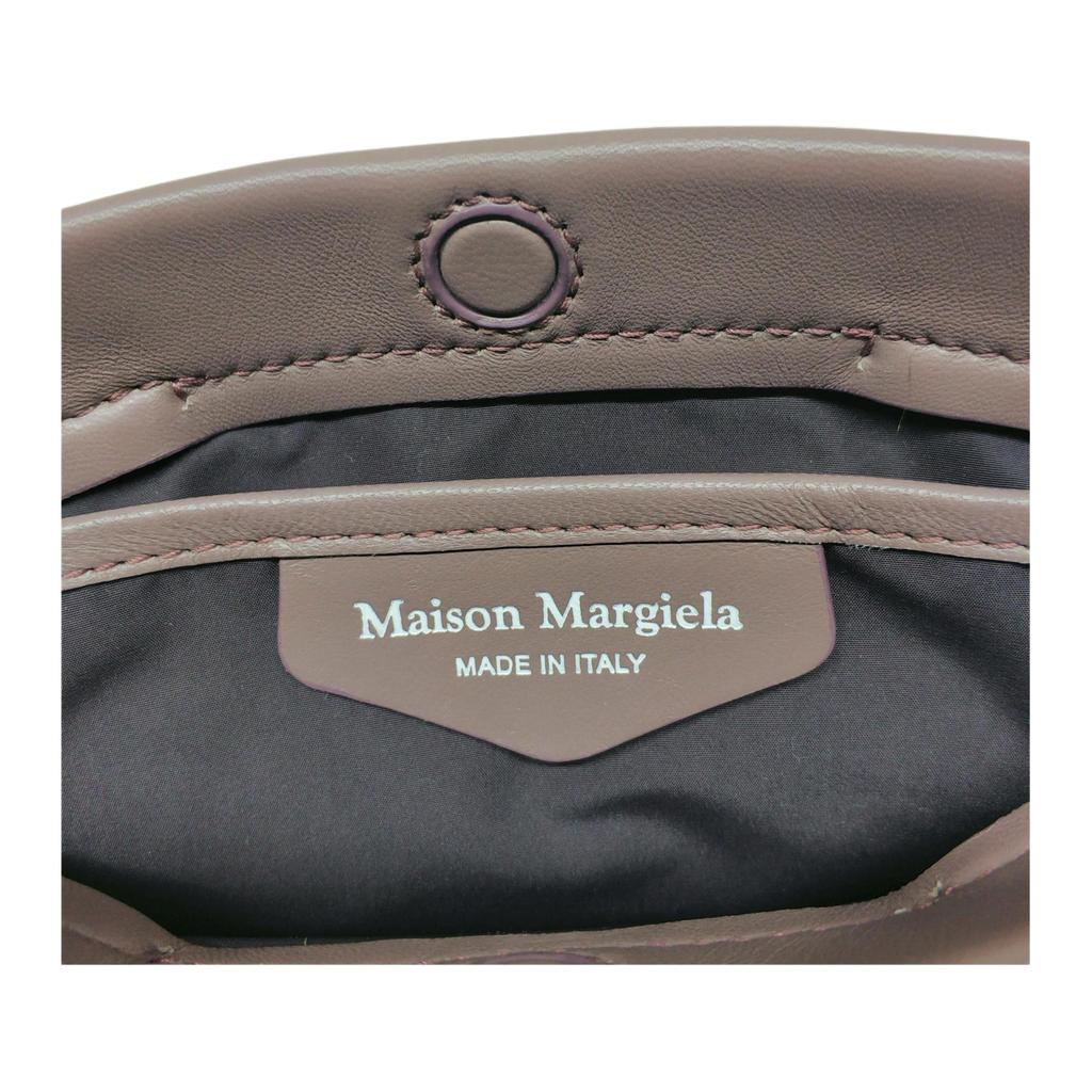 Maison Margiela Digital Logo Chain Shoulder Strap Lambskin Crossbody Bag Women bags Red-Brown S56WF0161P4300T5071