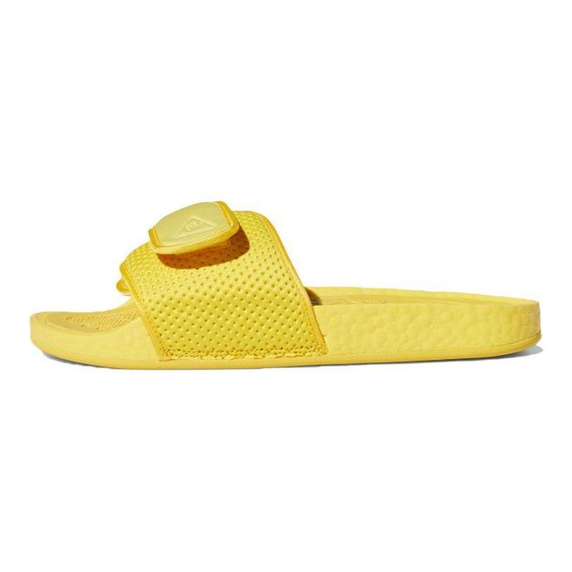 Pharrell x adidas Chancletas Hu Slides Золотистый металлик Унисекс Кроссовки Желтый H04407
