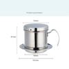 Vietnamese Pot 304 Stainless Steel Hand-pour Pot Drip Coffee Pot Hand Brewing Pot Filter Drip Filter Office Coffee Brewing Tool
