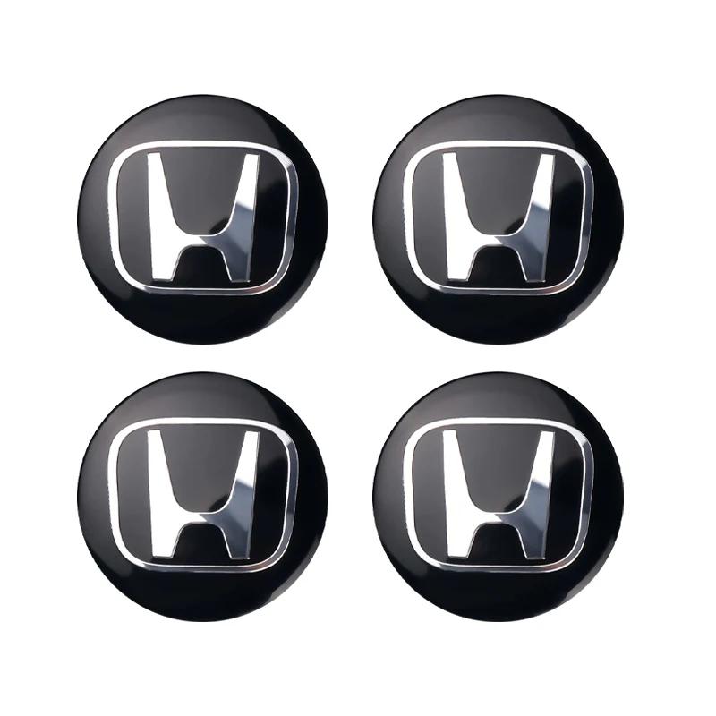 4Pcs 56mm Car Wheel Center Emblem Sticker Hub Cap Badge For Honda Mugen Power TypeR Jazz City Civic Accord FIT HRV XRV CRV GK5