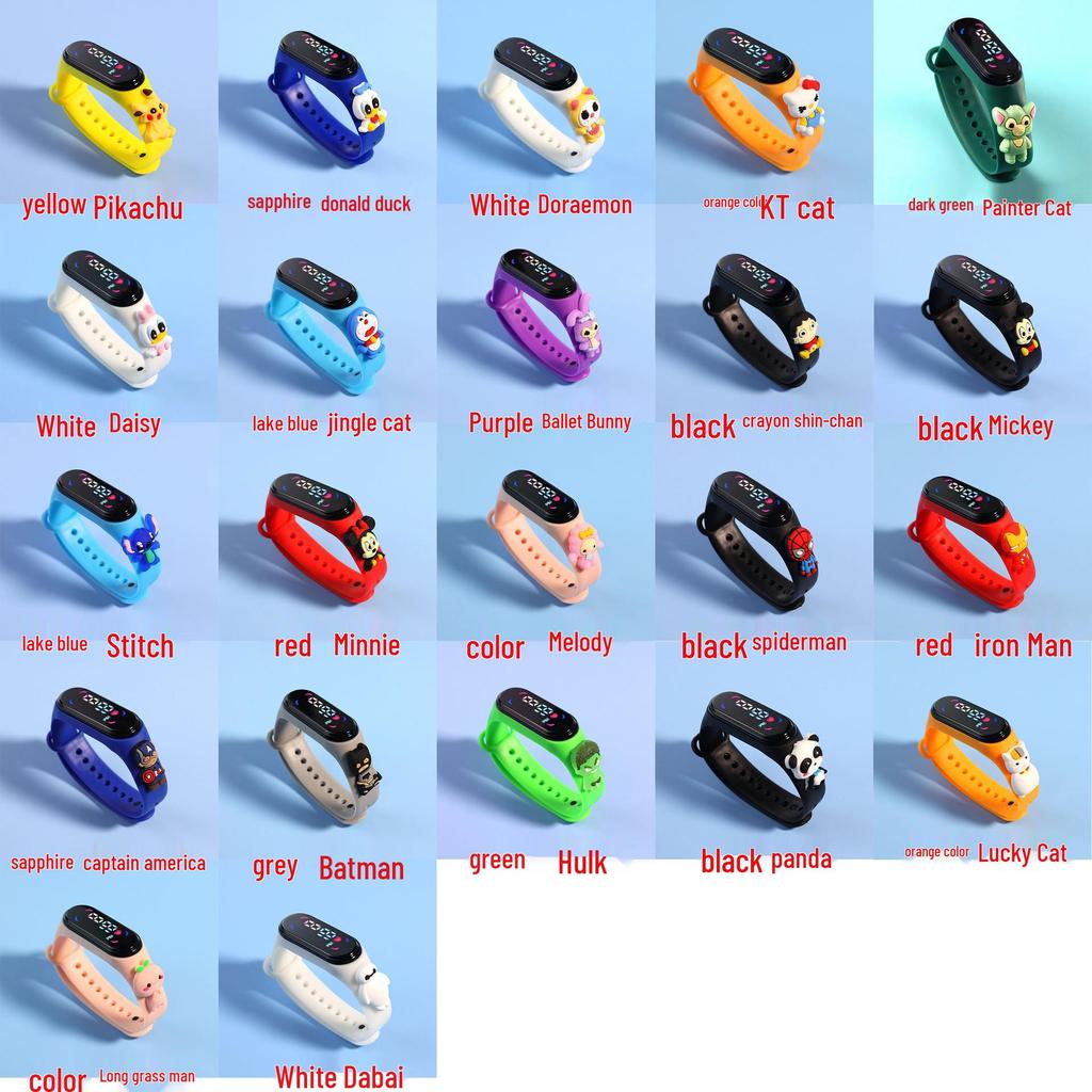 New Cartoon LED Waterproof Sports Watch: Cute Anime Design for Students