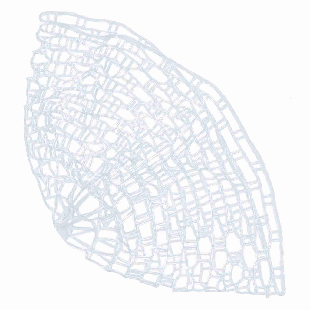 Outdoor Fly Fishing Landing Net Clear Rubber Replacement Mesh Bag(Mudium)