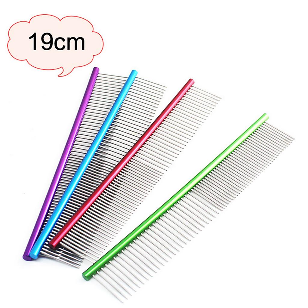 19cm High Quality Pet Comb Professional Steel Grooming Comb Cleaning Brush