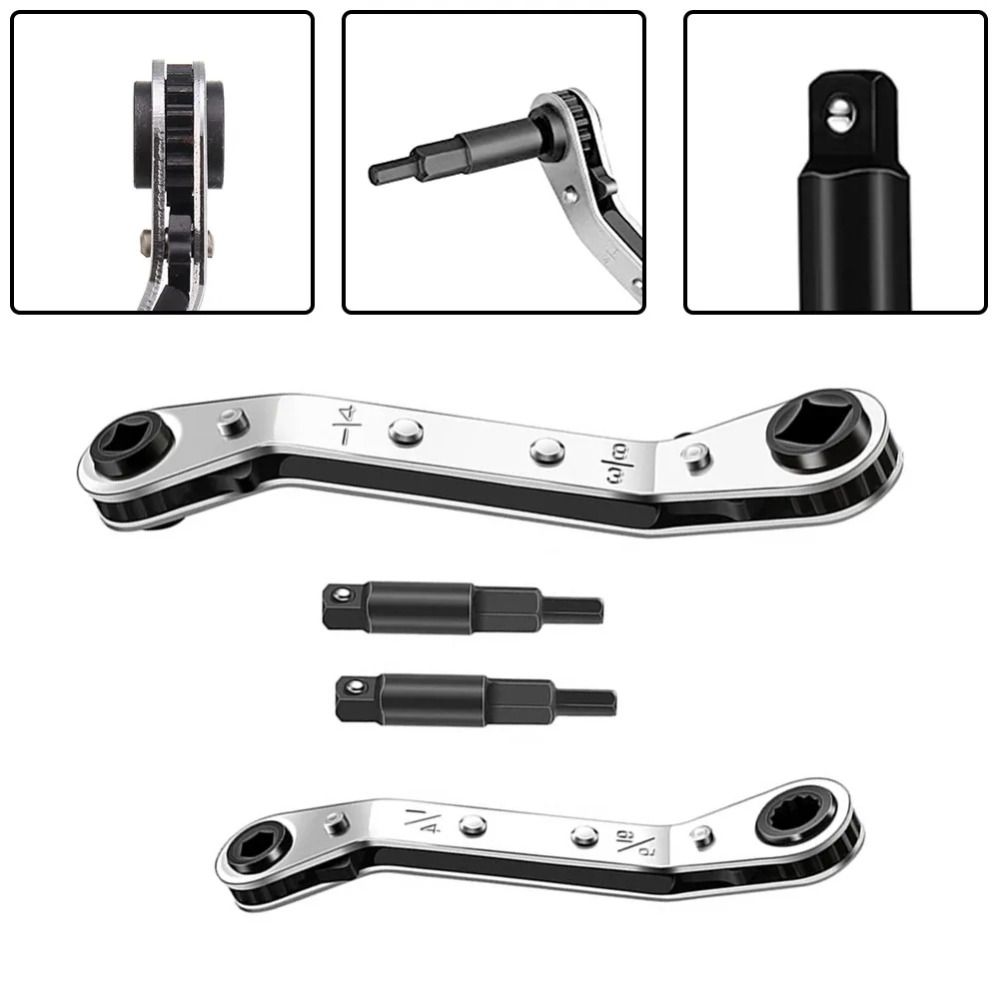 Эффективный гаечный ключ для клапанов кондиционера Профессиональный сервисный гаечный ключ Инструмент Трещоточный ключ Инструмент для ремонта