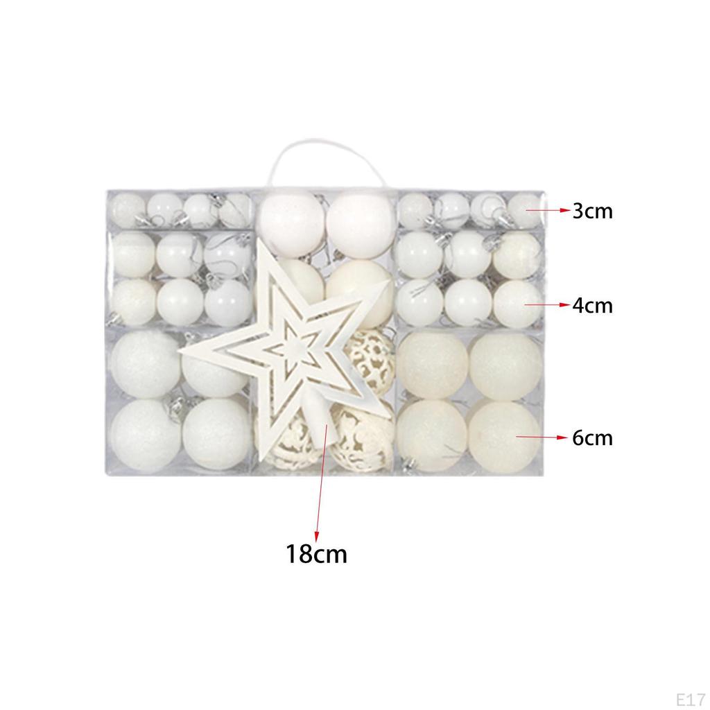 101 шт. Рождественские шары, украшения для елки, звездочки, самодельные безделушки, подвесные шары для ресторанов и фестивалей