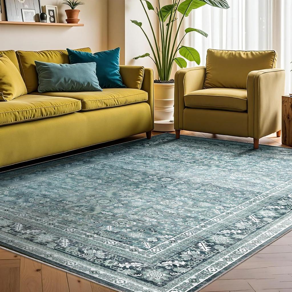 American Ethnic Style Retro Living Room Decoration Rug Soft Antiskid Bedroom Carpet Lint-free Easy Cleaning Coffee Tables Mat