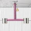 With Bell Parrot Chewing Toys Easy To Install Parrot Feeding Cup Rack Bird Play Stand Perch  Parrot
