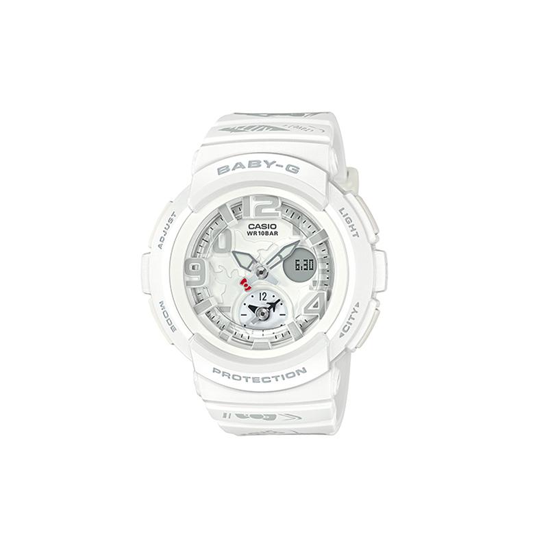 Casio Серия CASIO BABY-G, модная, простая, милая, классические стрелки, три циферблата и два окна, водонепроницаемый механизм, электронная BGA-190KT-7B