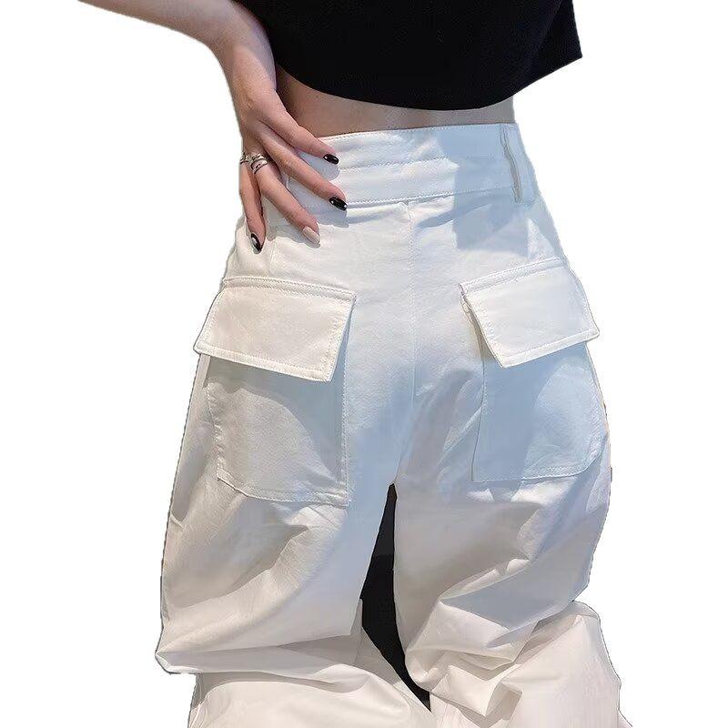 2025 Женские Корейский Тренд Свободные Повседневные Летние Брюки с Широкими Штанинами