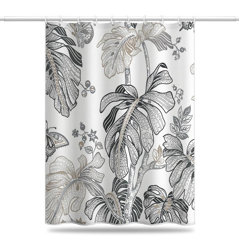 Bathroom Thickened Waterproof Curtain Mildew Proof Shower Curtain Shower Partition Curtain Shower Curtain Bathroom Curtain Free Perforation