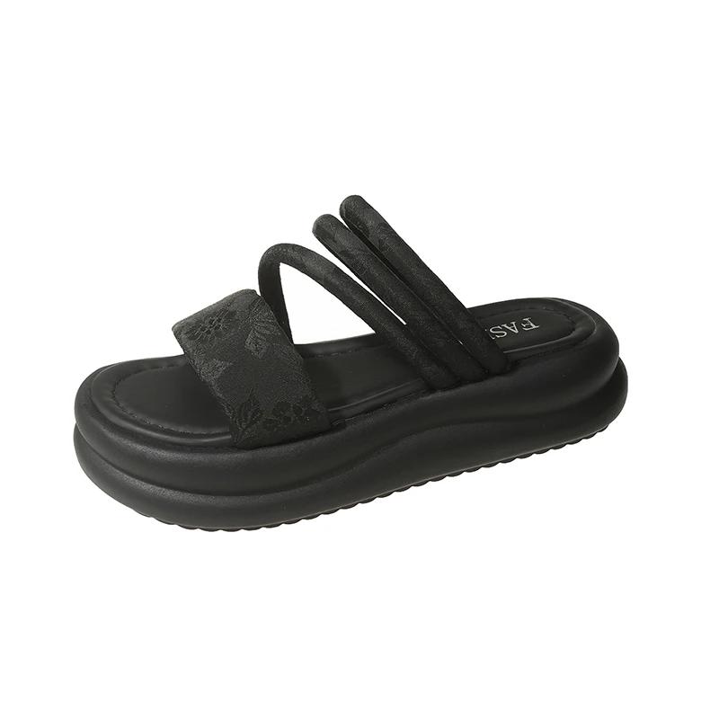 Fashion Design Open Toe Women Sandals Summer Fashion Narrow Band Dress Shoes Platform Wedges Heel Ladies Ankle Strap Gladiator Sandalias