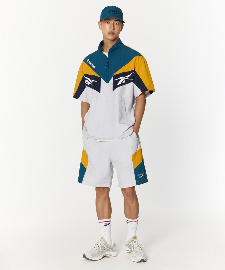 Reebok Анорак с коротким рукавом Twin Vector - Зеленый