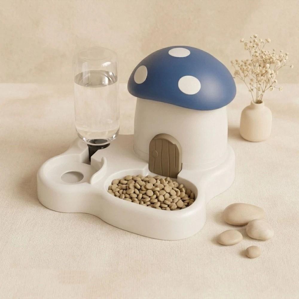 2 in 1 Mushroom Pet Automatic Feeder Large Capacity Cat Water Dispenser Multi-Pet Household